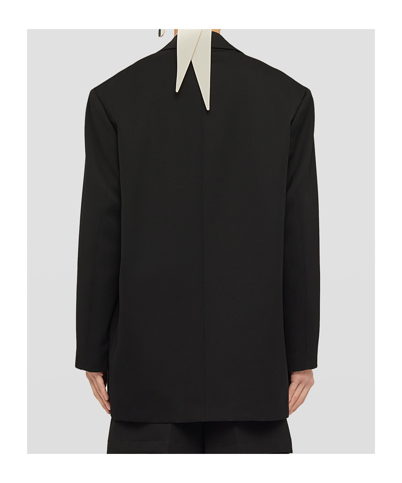 Jil Sander Single-breasted Wool Blazer In Black