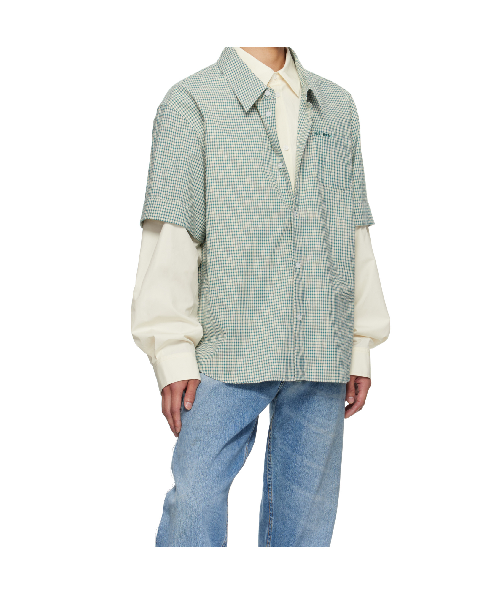 We11 Done Detachable Sleeves Shirt In Gray
