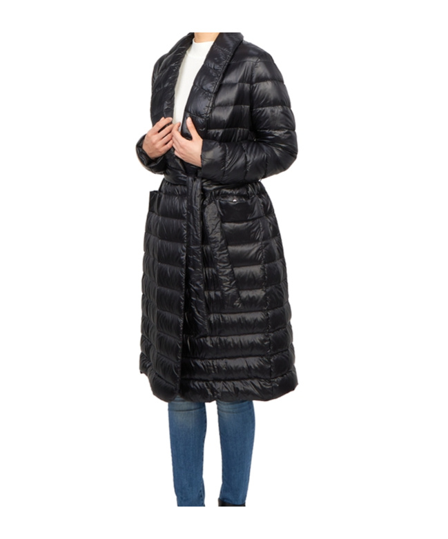 Shop Herno Strap Down Jacket In Black