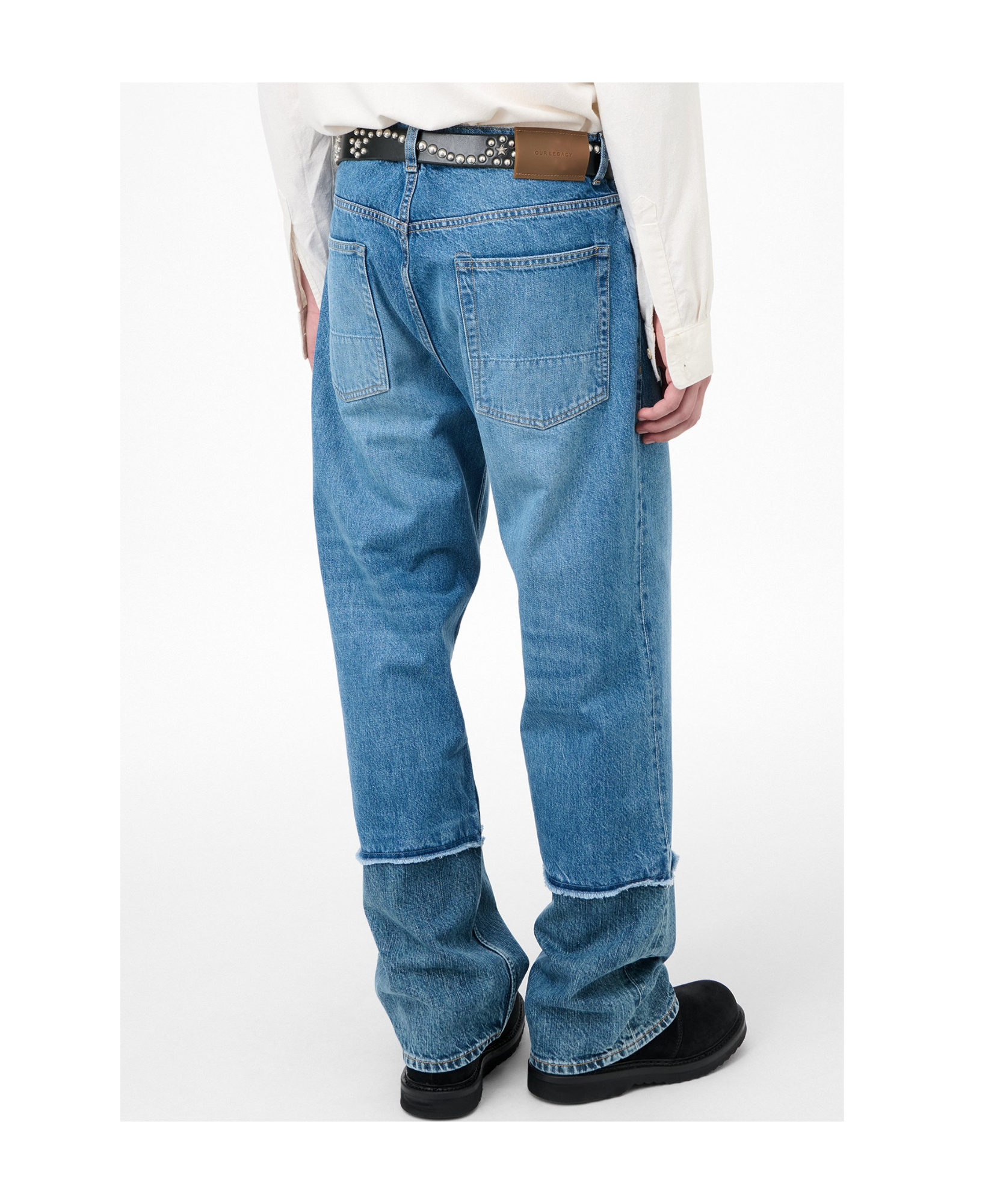 Our Legacy Wide Leg Relaxed Trousers In Denim In Blue