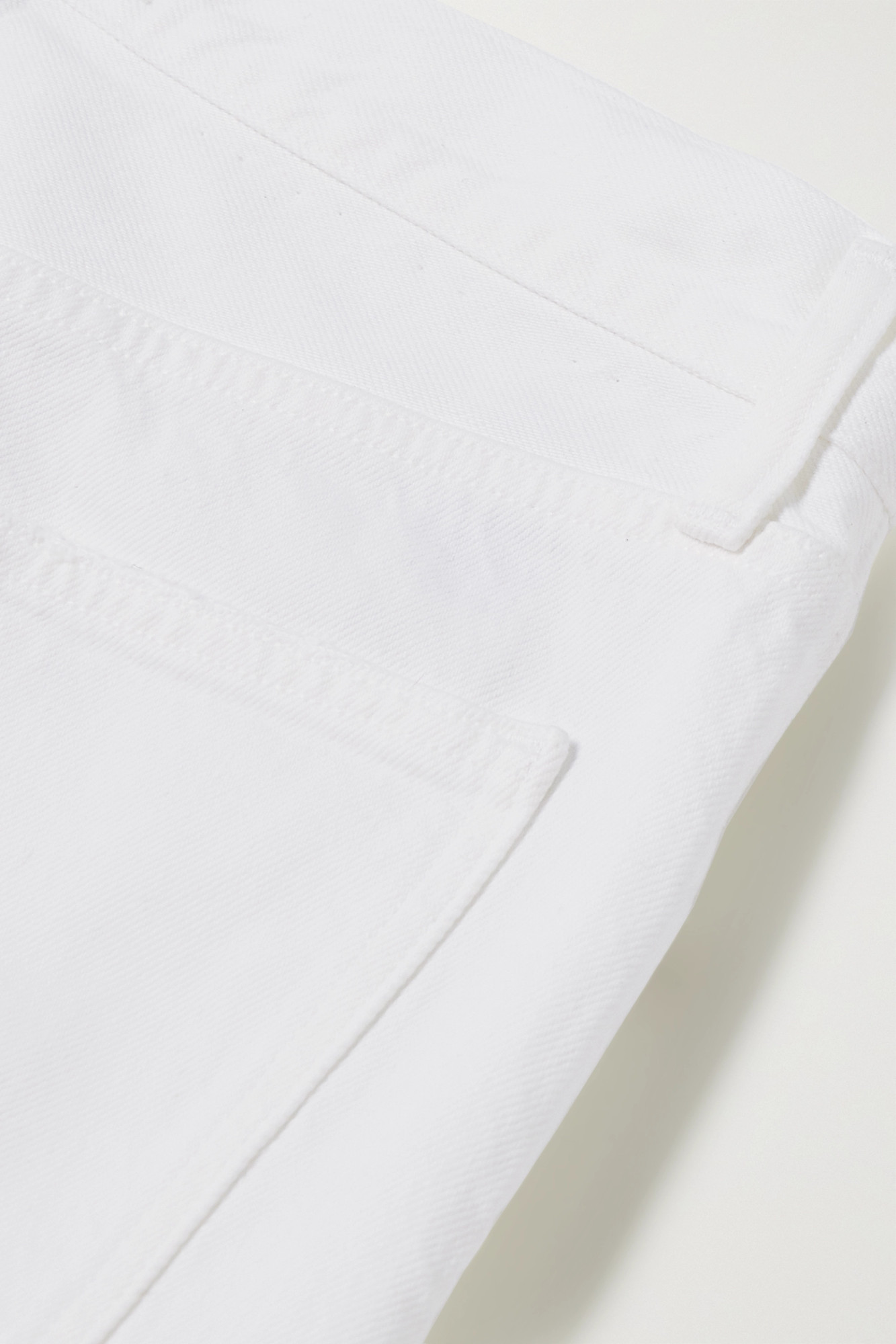 Agolde Denim Trousers With Belt Loops In White