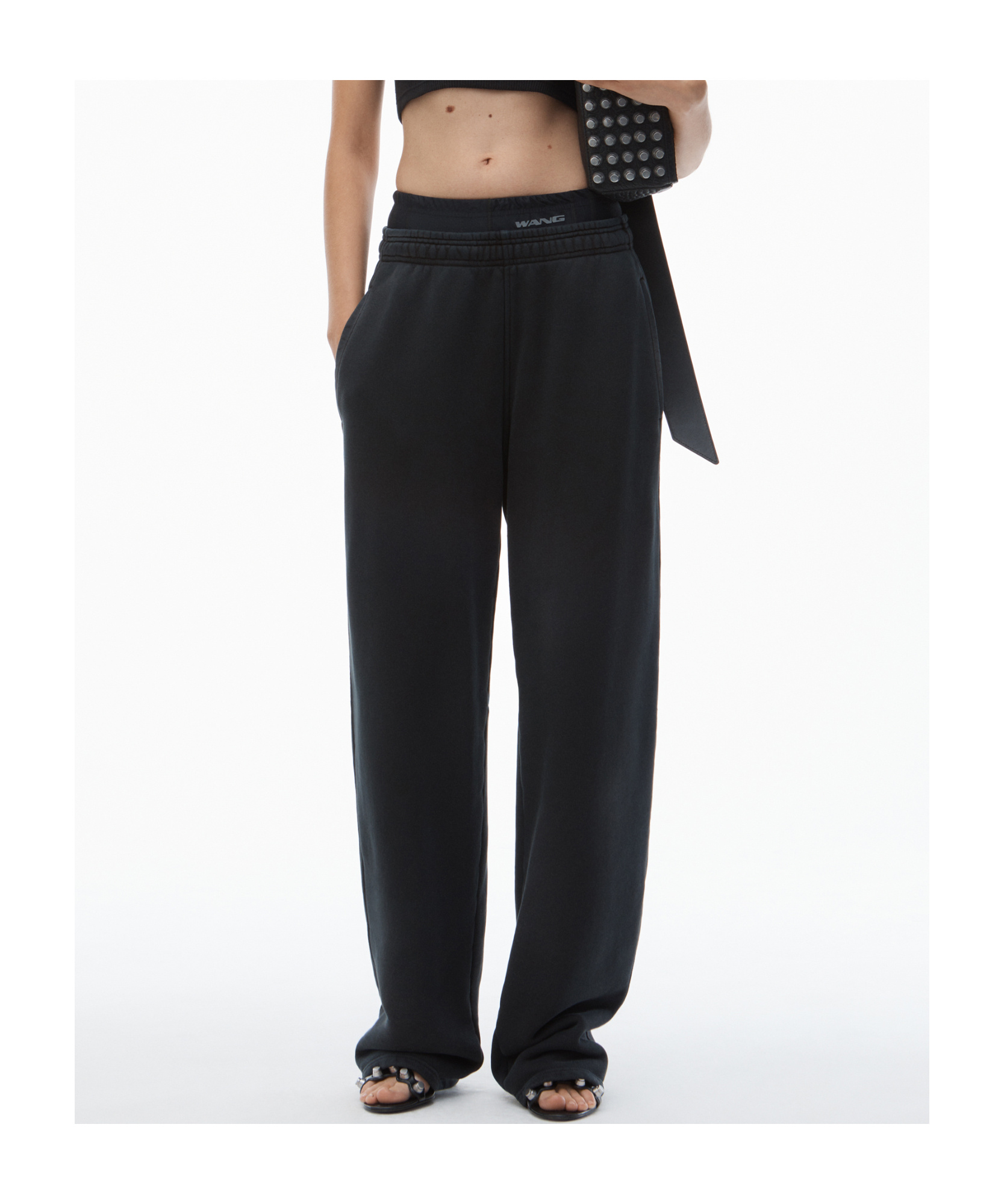 ALEXANDER WANG T BIKE-SHORTS TRACK PANTS