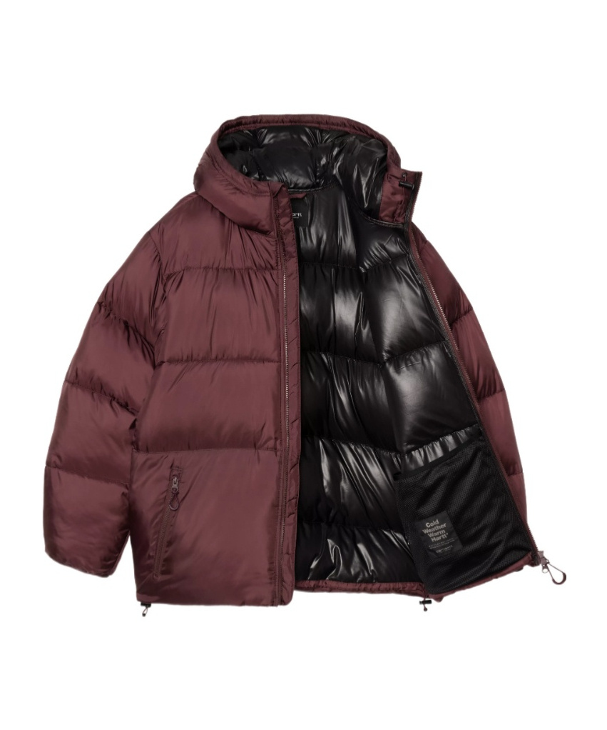 Carhartt Mens Rondo Black Toronto Hooded Shell Jacket In Burgundy