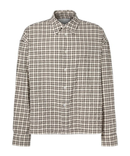 Studio Nicholson Checked-pattern Button-fastening Shirt In Brown