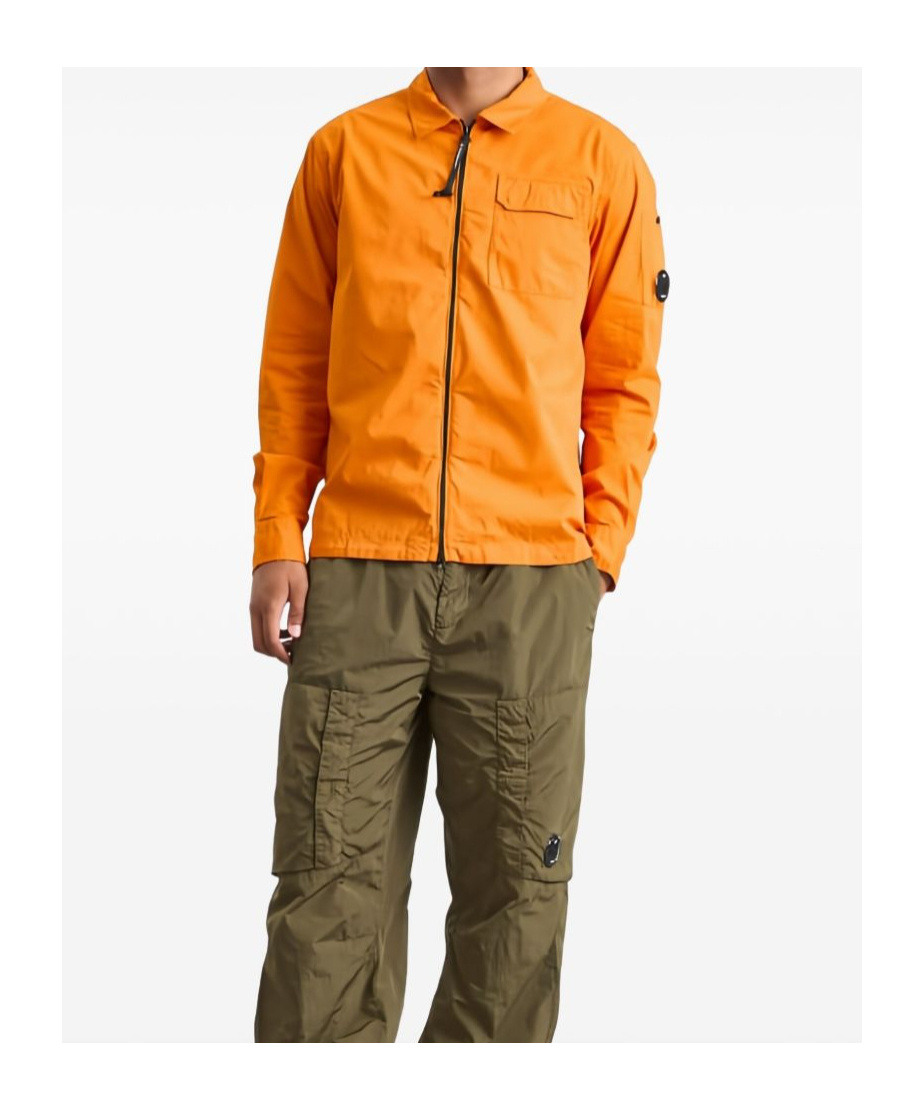 C.p. Company Jacket With Chest Pocket And Long Sleeves In Orange