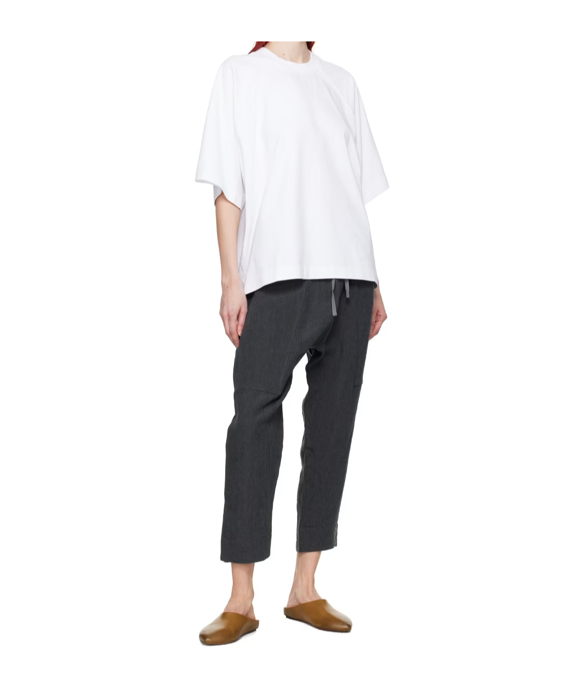 Studio Nicholson Item O-neck Short-sleeved T-shirt In White