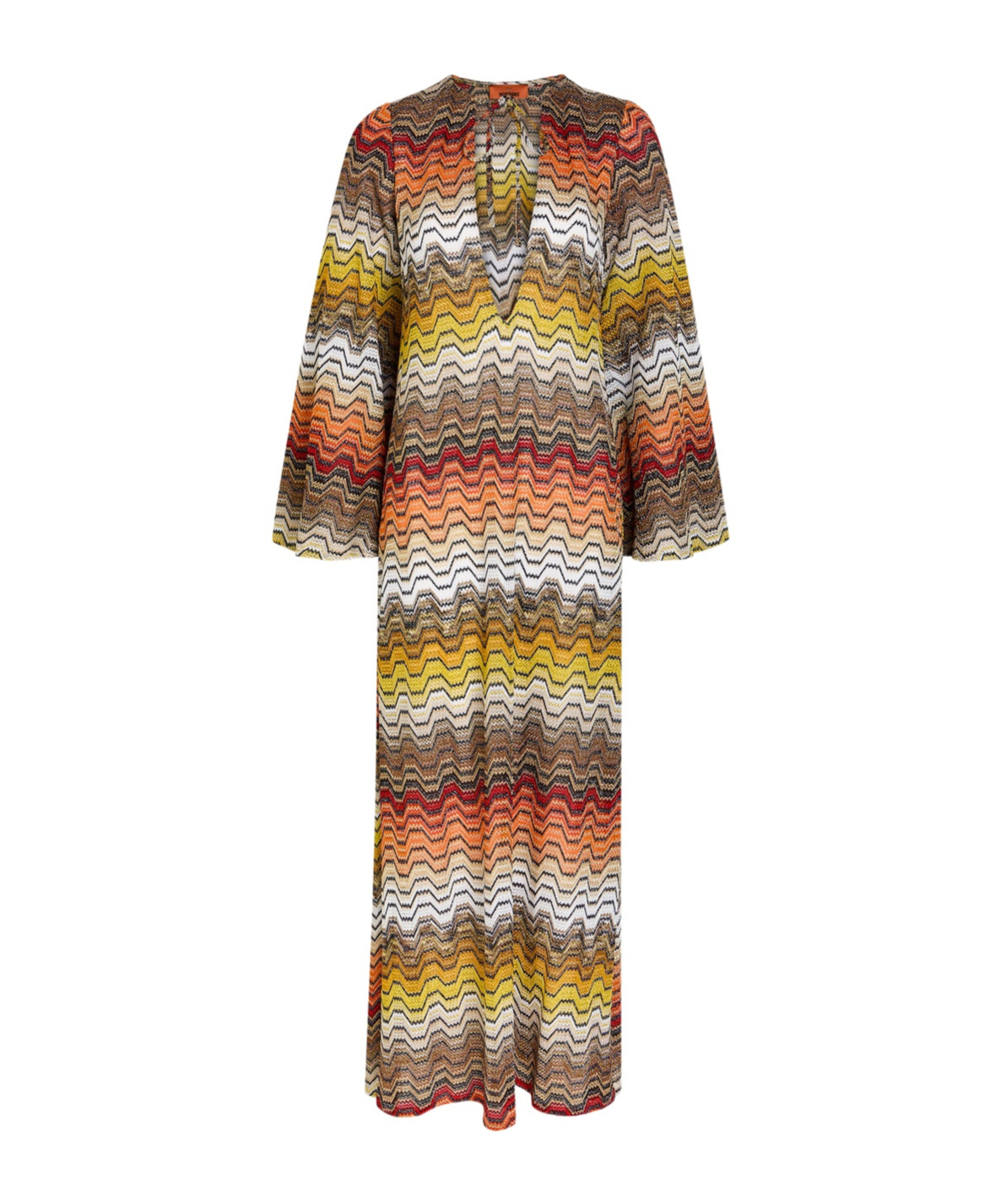 Missoni Metallic Fine Knit Dress In Brown