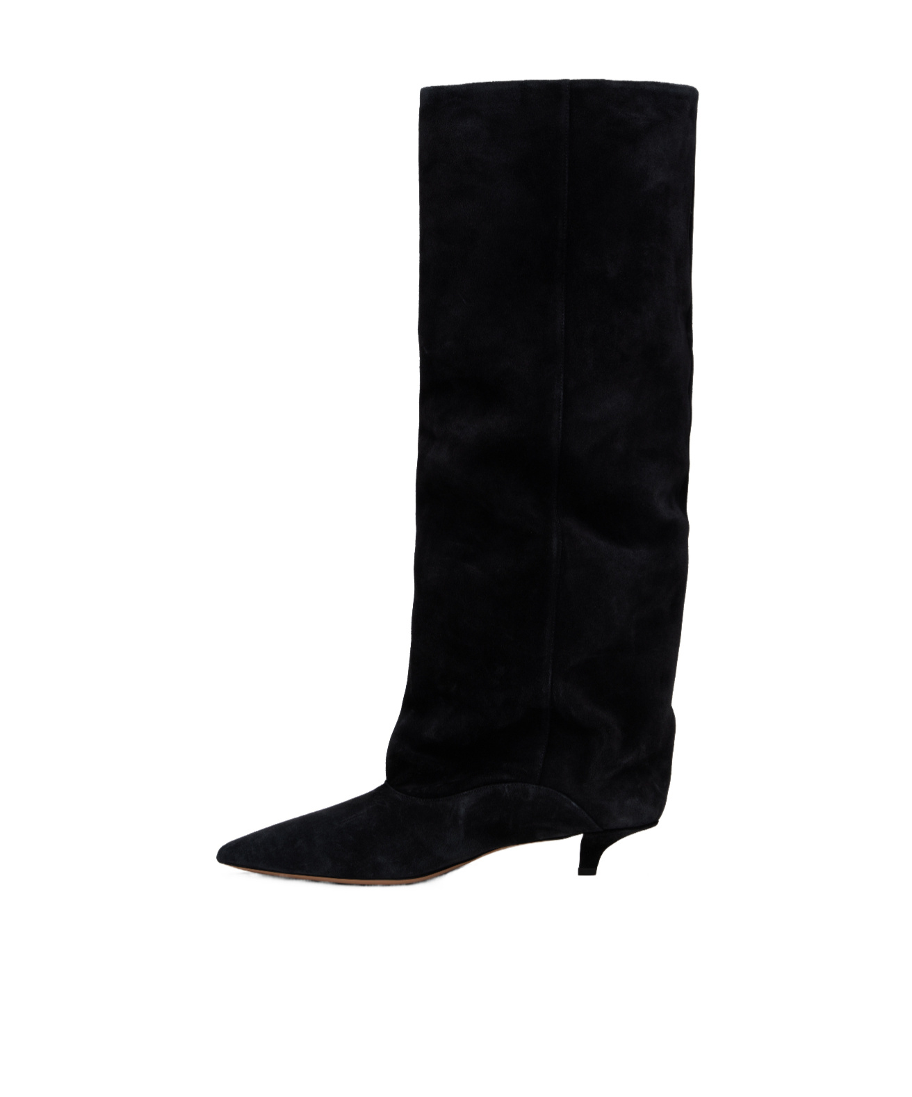 Paris Texas Ines Suede Comma-heel Knee Boots In Black