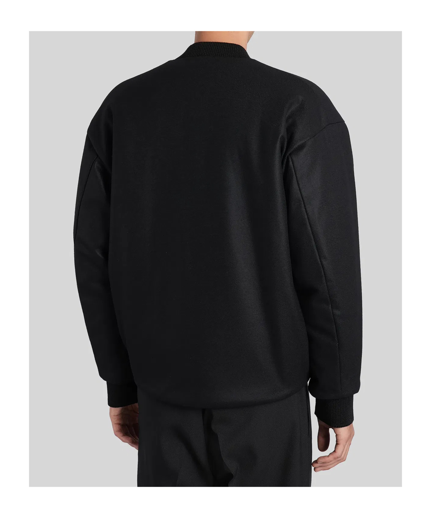 Jil Sander Blouson 05 Bomber Jacket In Black Wool In Black