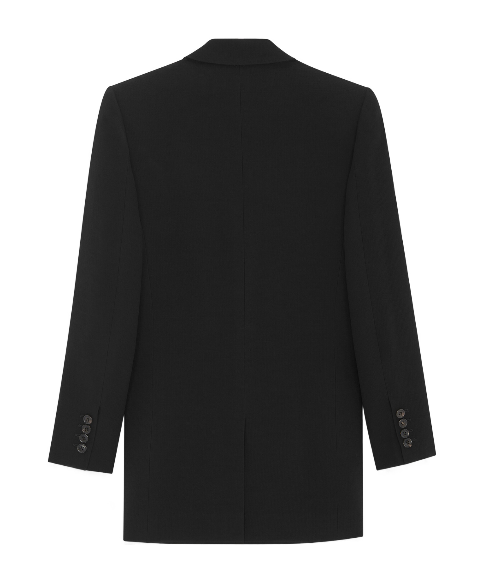 Saint Laurent Single-breasted Long-sleeved Jacket In Black