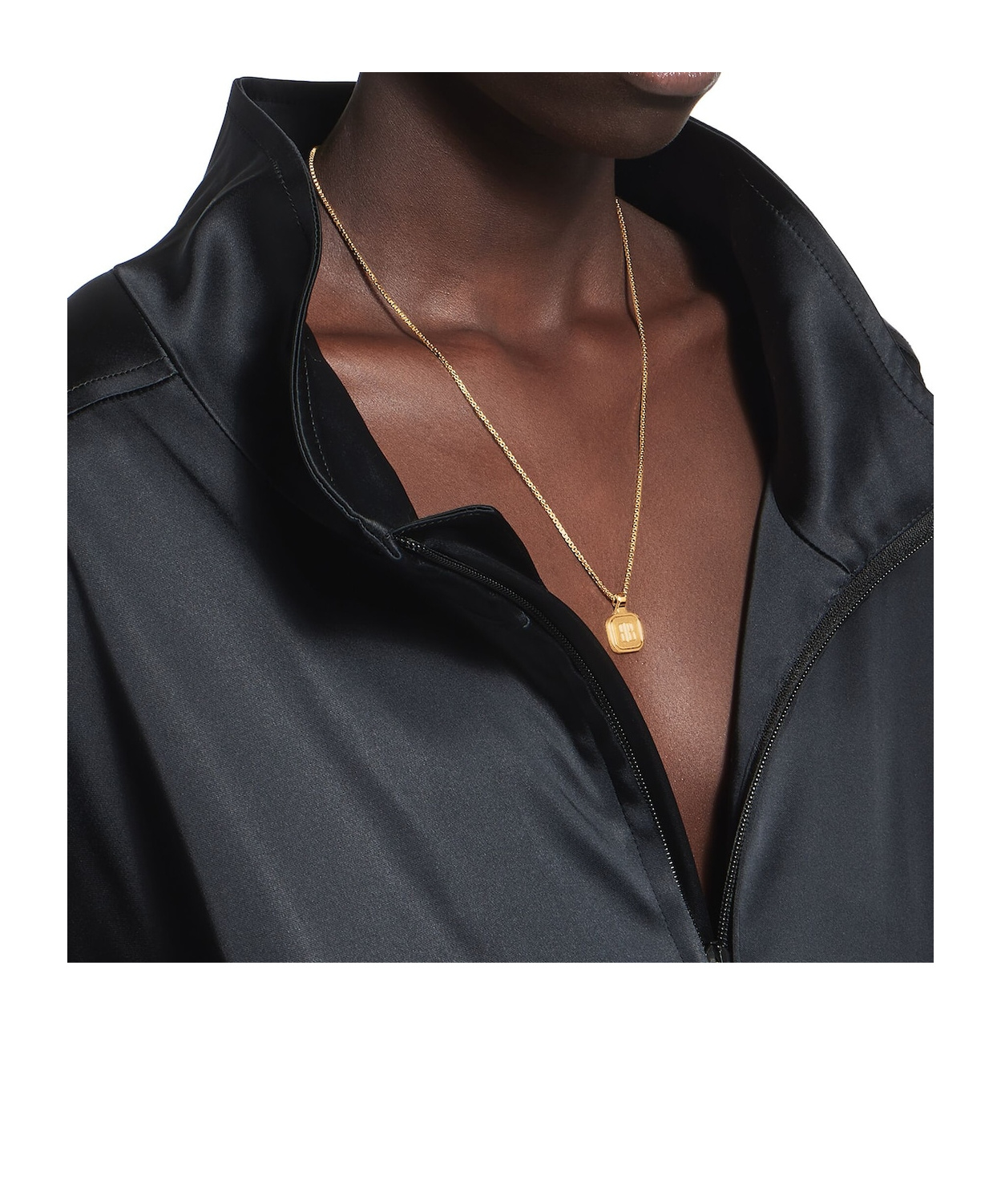 Balenciaga Nano Square Long Necklace In Gold In Gold