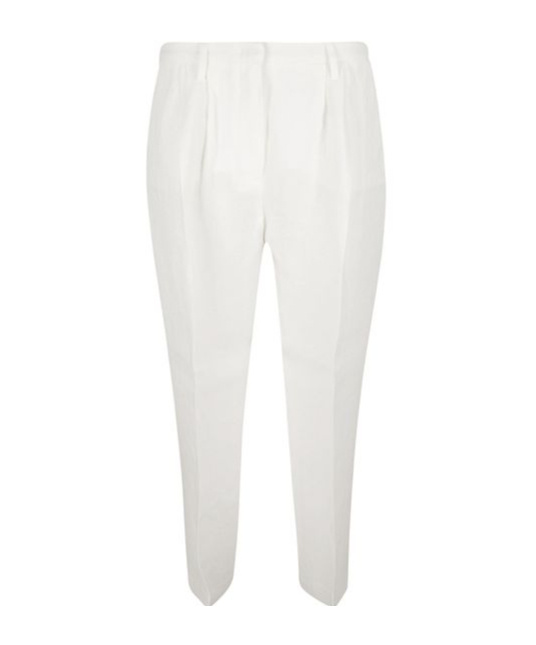 Fabiana Filippi Tapered-leg Loose-fit Trousers In White