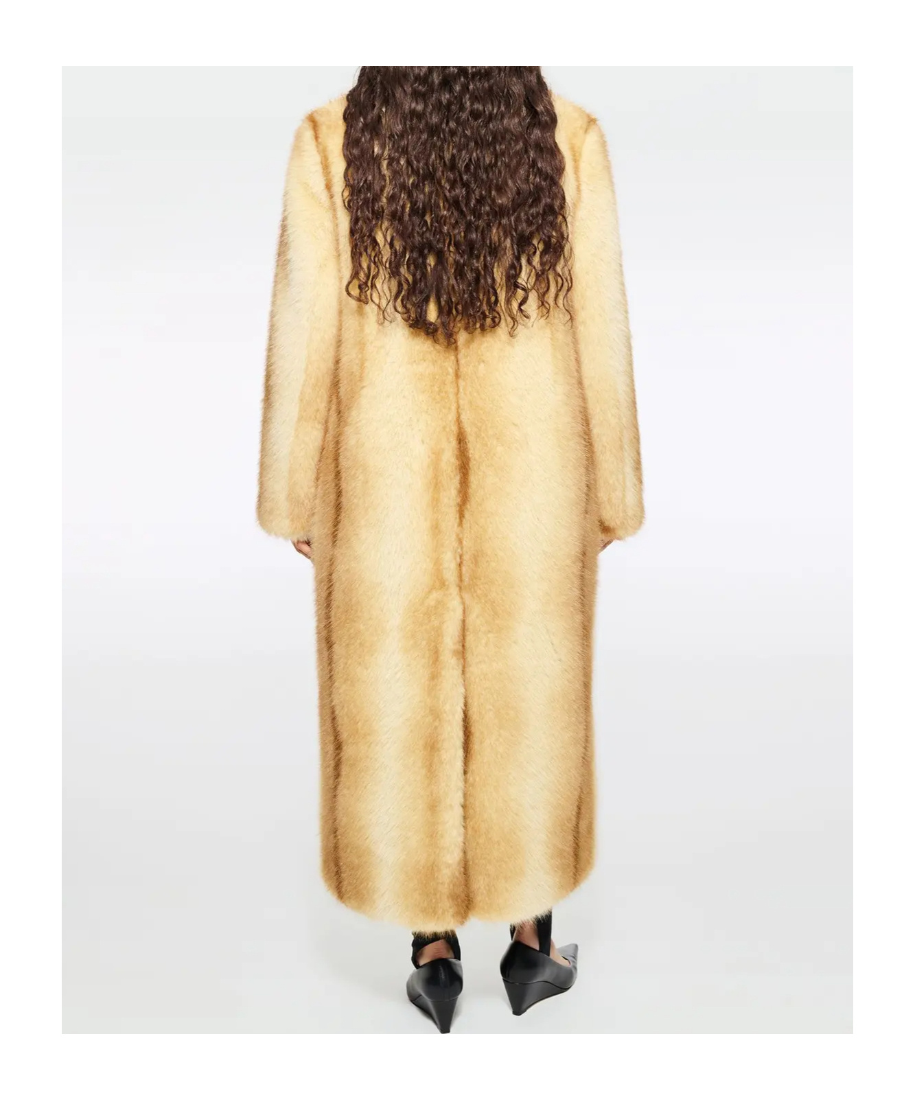 Stand Studio Nora Gradient Effect Buttoned Coat In Brown