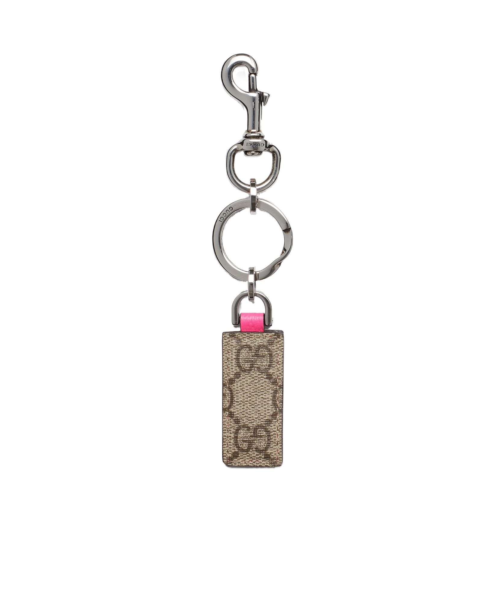 Gucci Ophidia Leather Keychain In Multicolor