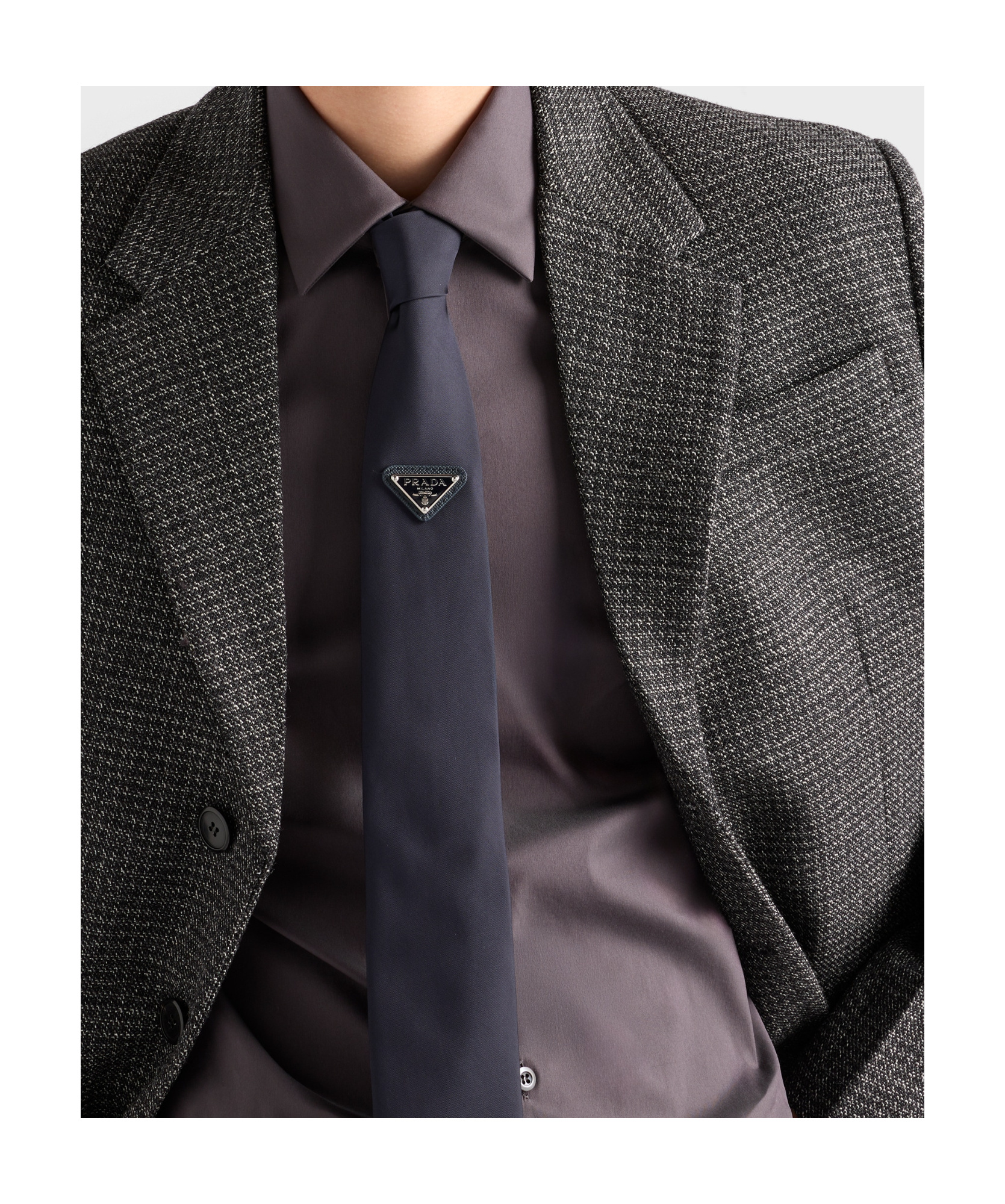 Prada Pointed Tie In Blue