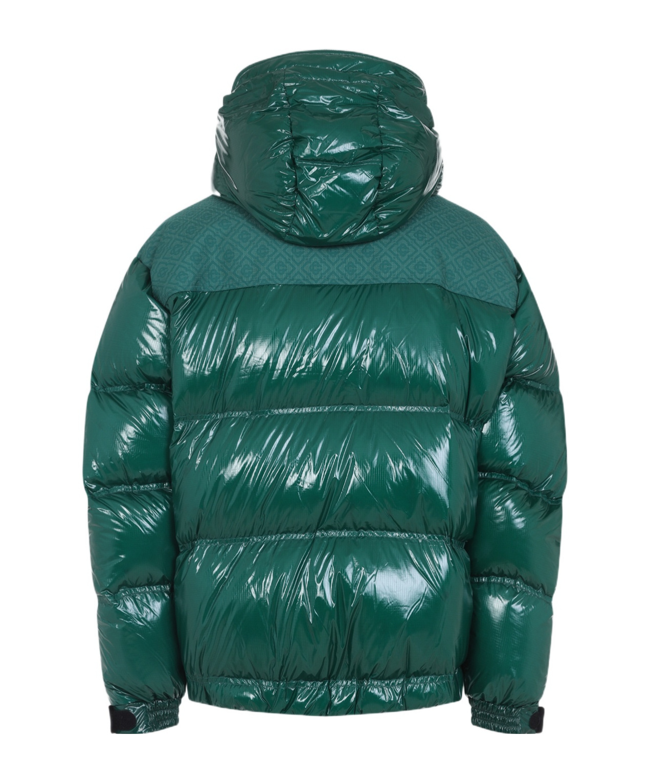 Casablanca Quilted Down-feather Jacket With Glossy Finish In Green