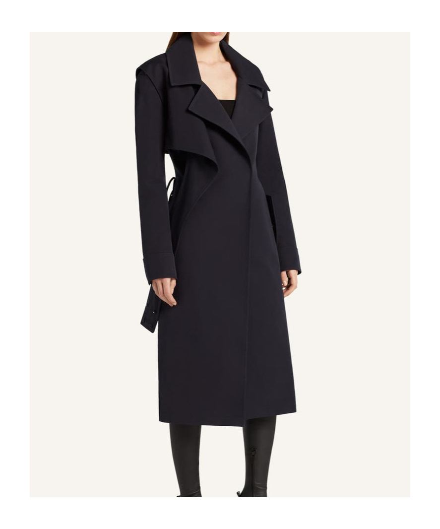 Courrèges Twist Wrap Cotton Trench Coat