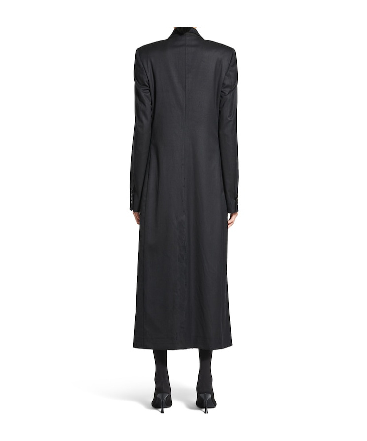 Balenciaga Slim Coat In Black
