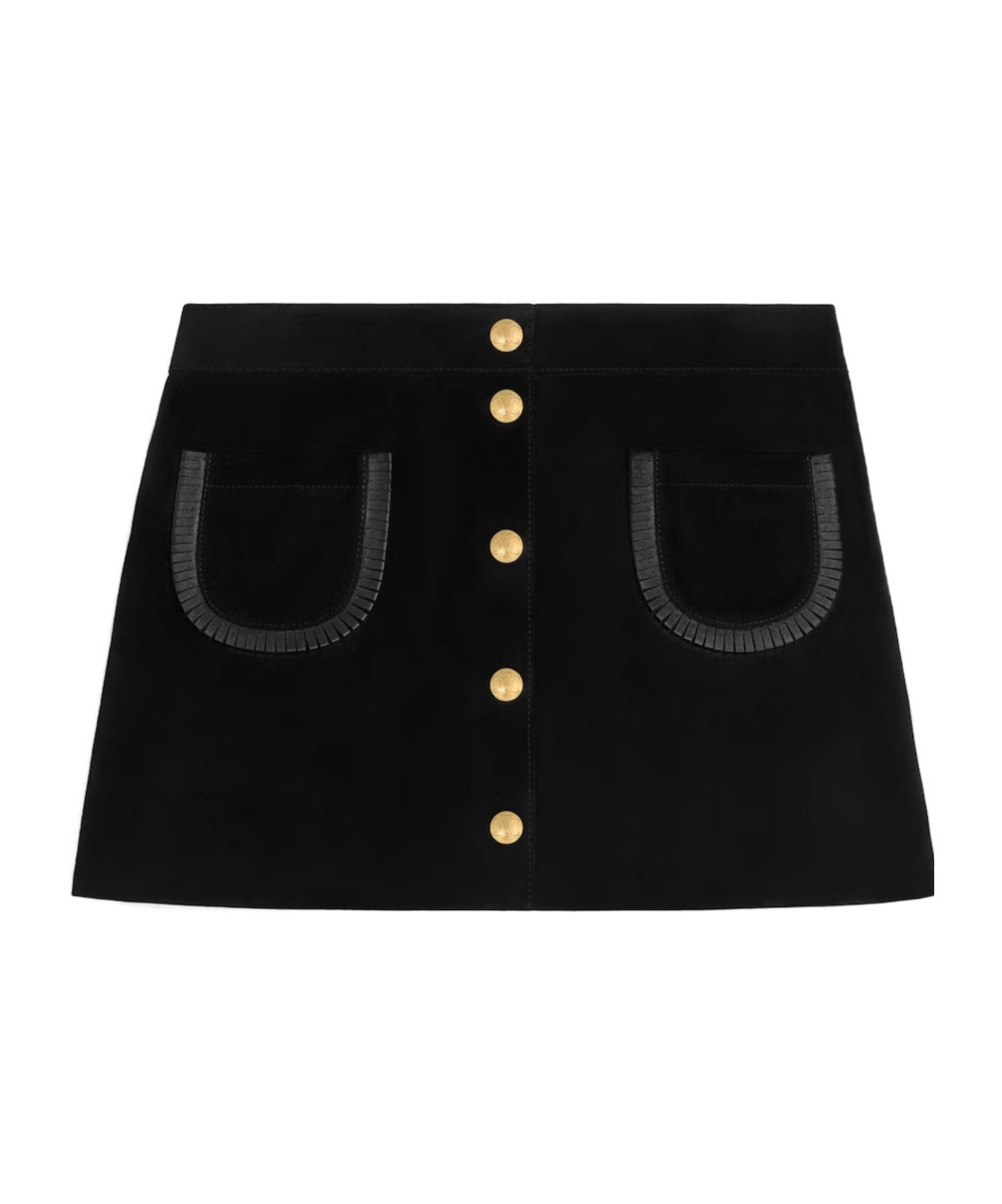 Celine Women Suede Mini Skirt In Black