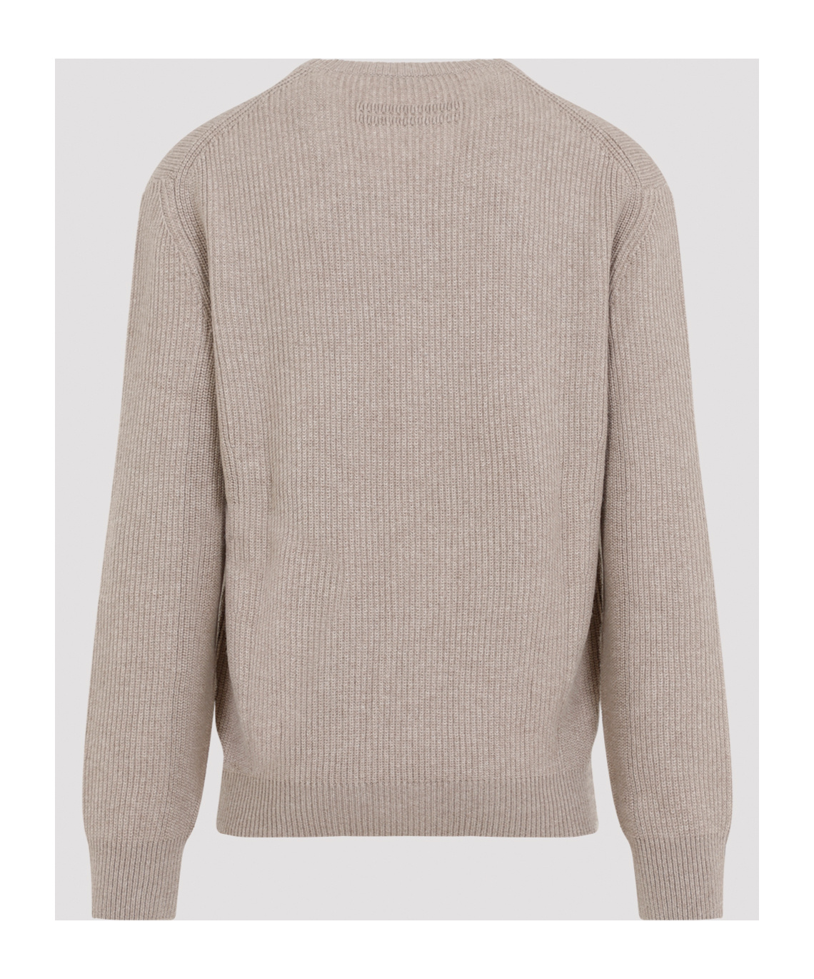 Shop Zegna Round Neck Sweater In Nude