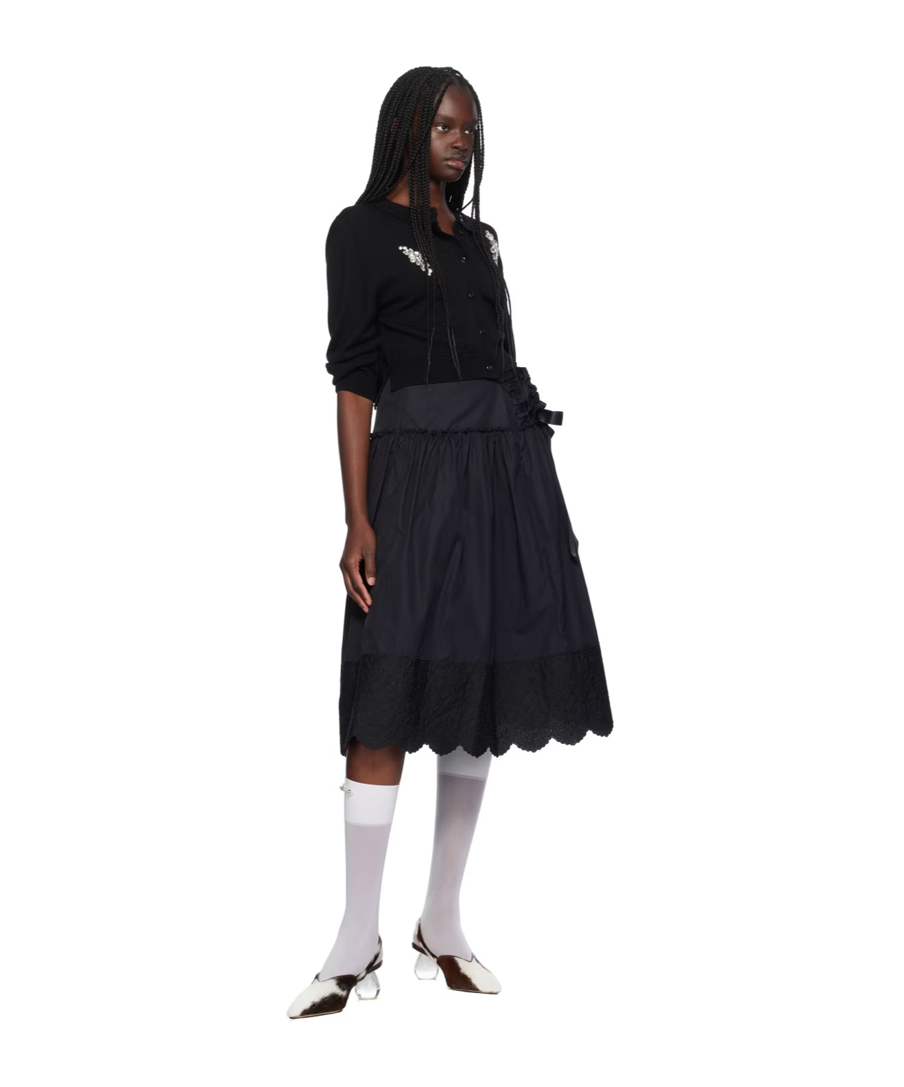 Simone Rocha Embellished Cardigan In Black