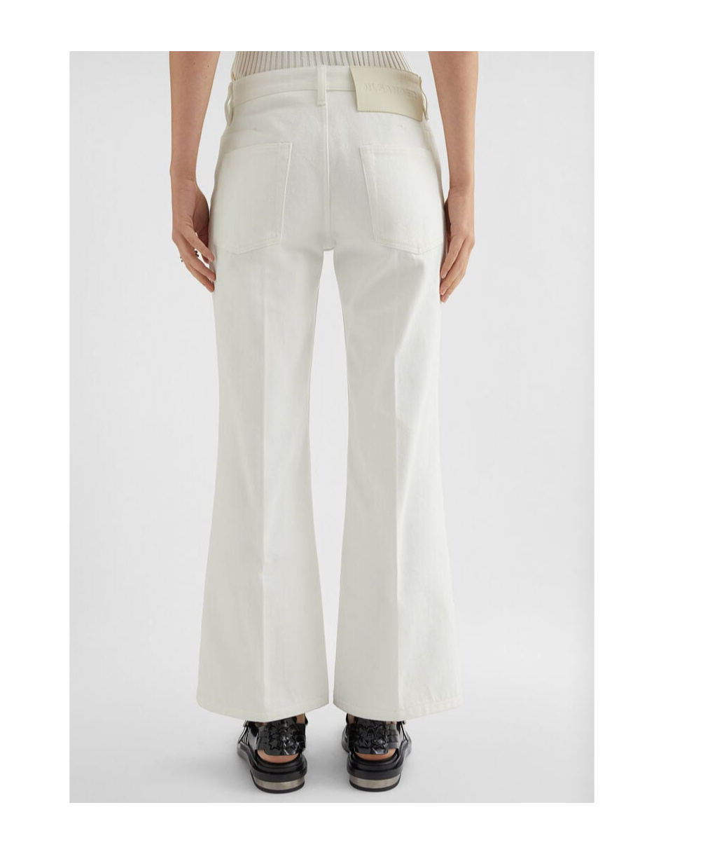 Jil Sander Pantalon Vaquero Acampanado Crudo