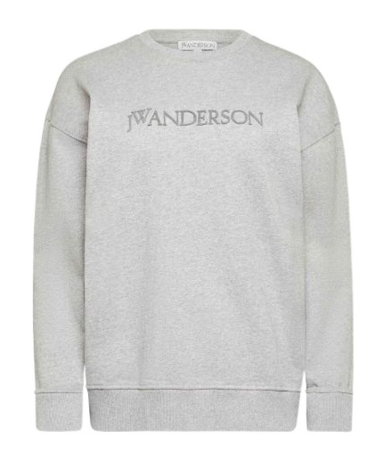 Jw Anderson Classic Logo Embroidery Sweatshirt In White