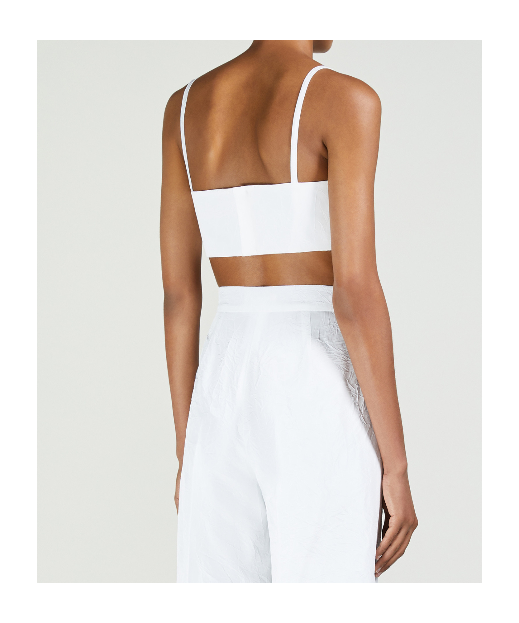Max Mara Micro-faille Bandeau Top In Gray