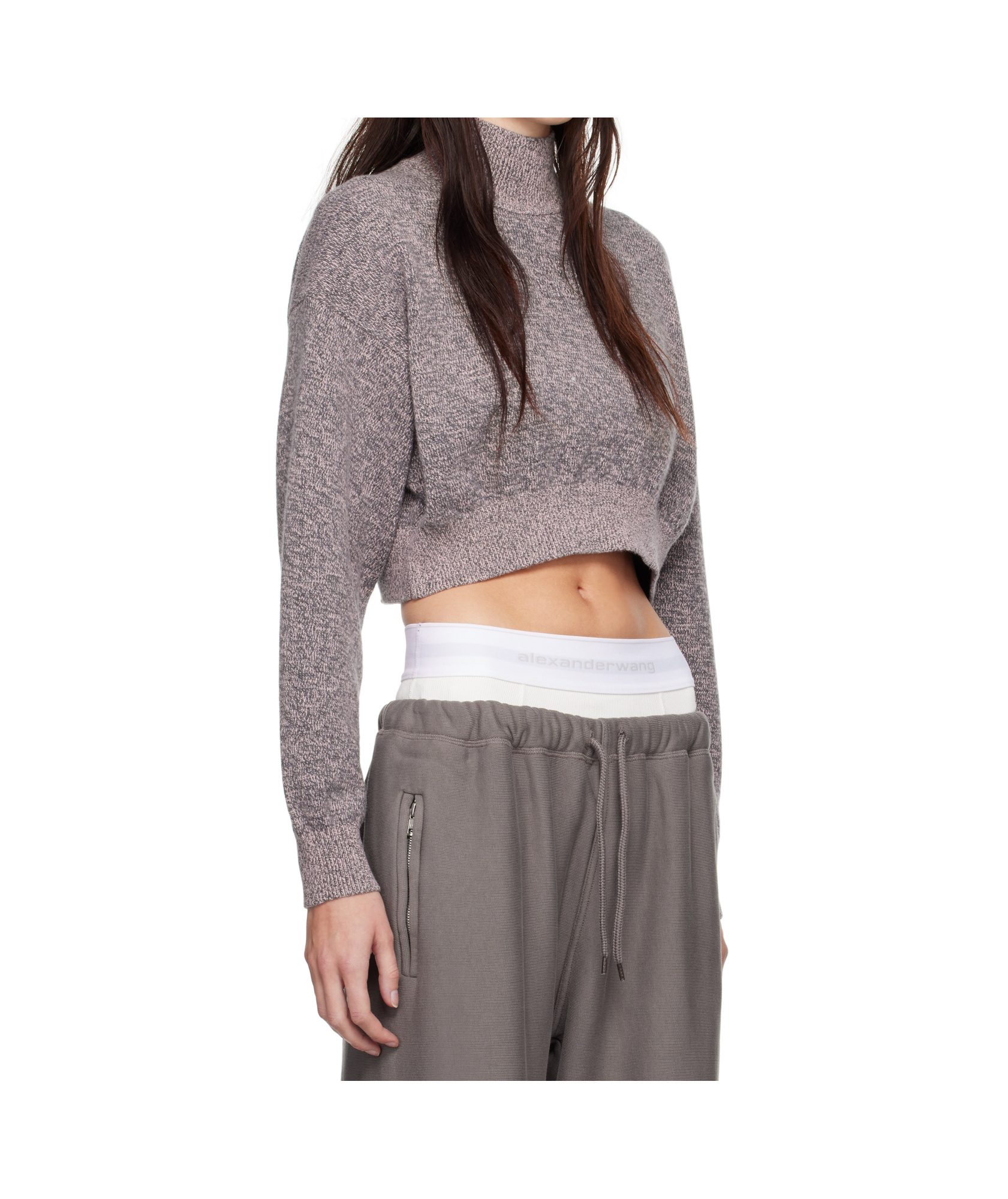 Alexander Wang Turtleneck Sweater In Gray