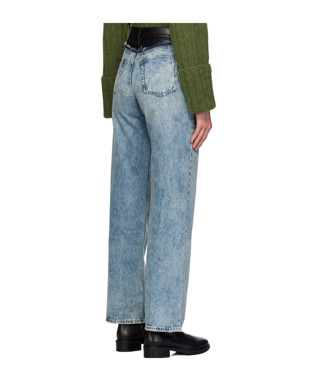 Rag & Bone High-waisted Five-bag Jeans In Gray
