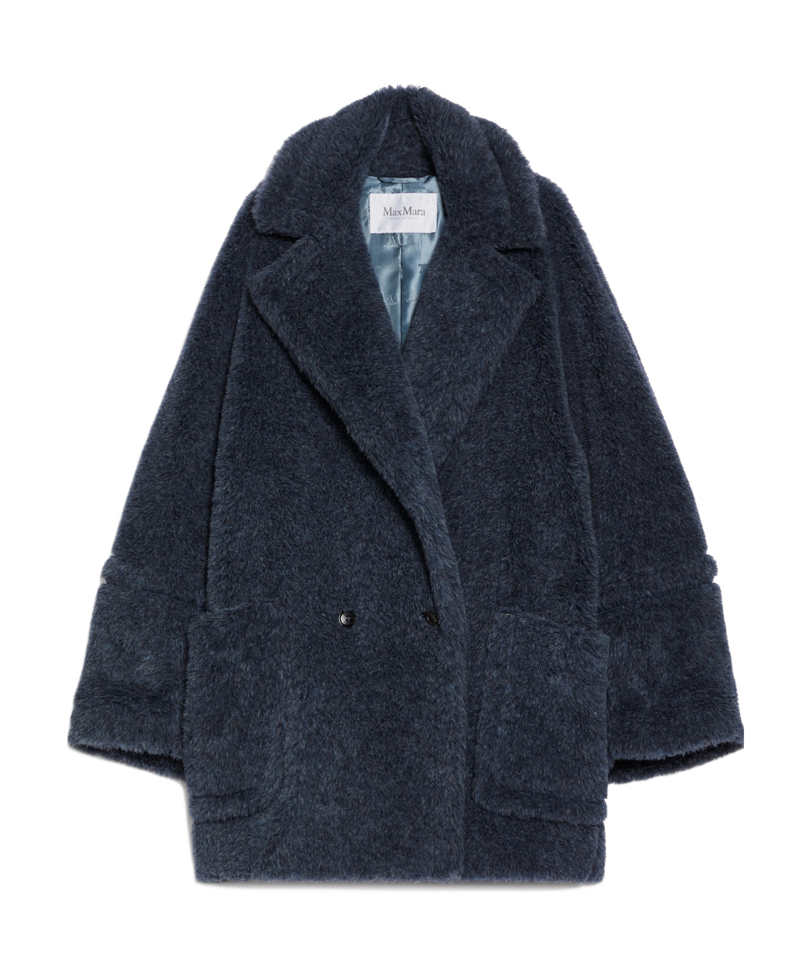 Max Mara Zebra Coat Navy In Black