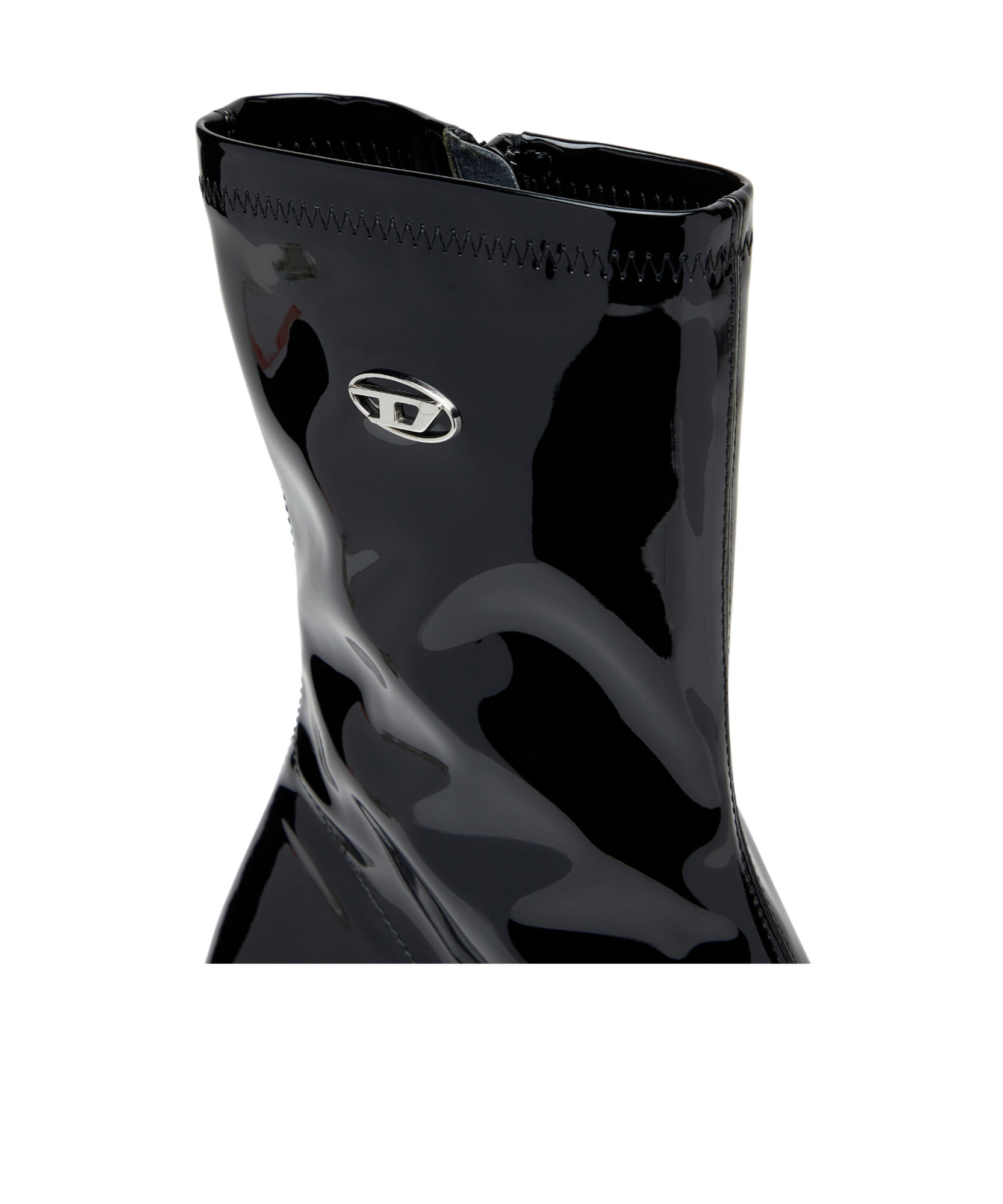Diesel 75mm Amber Logo-plaque Ankle Boots In Black