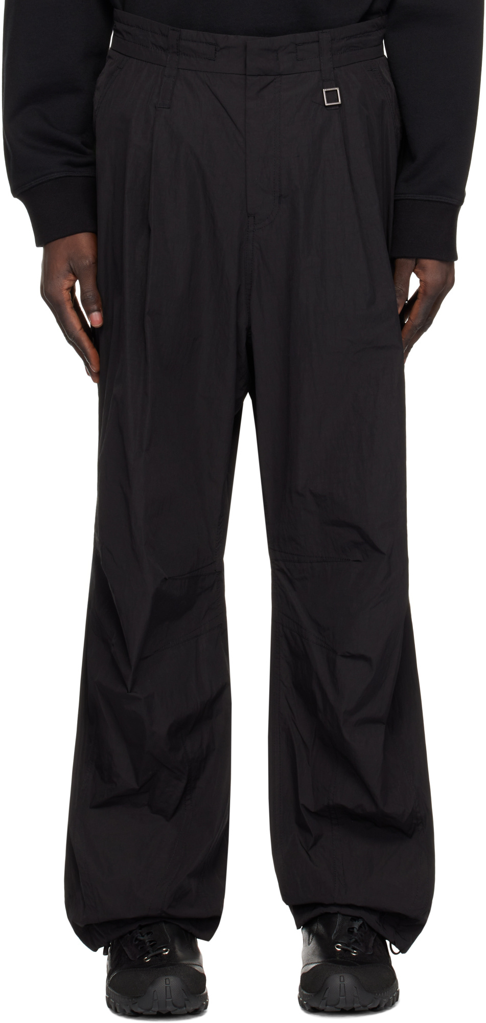 Wooyoungmi Belt-loop Casual Pants In Black