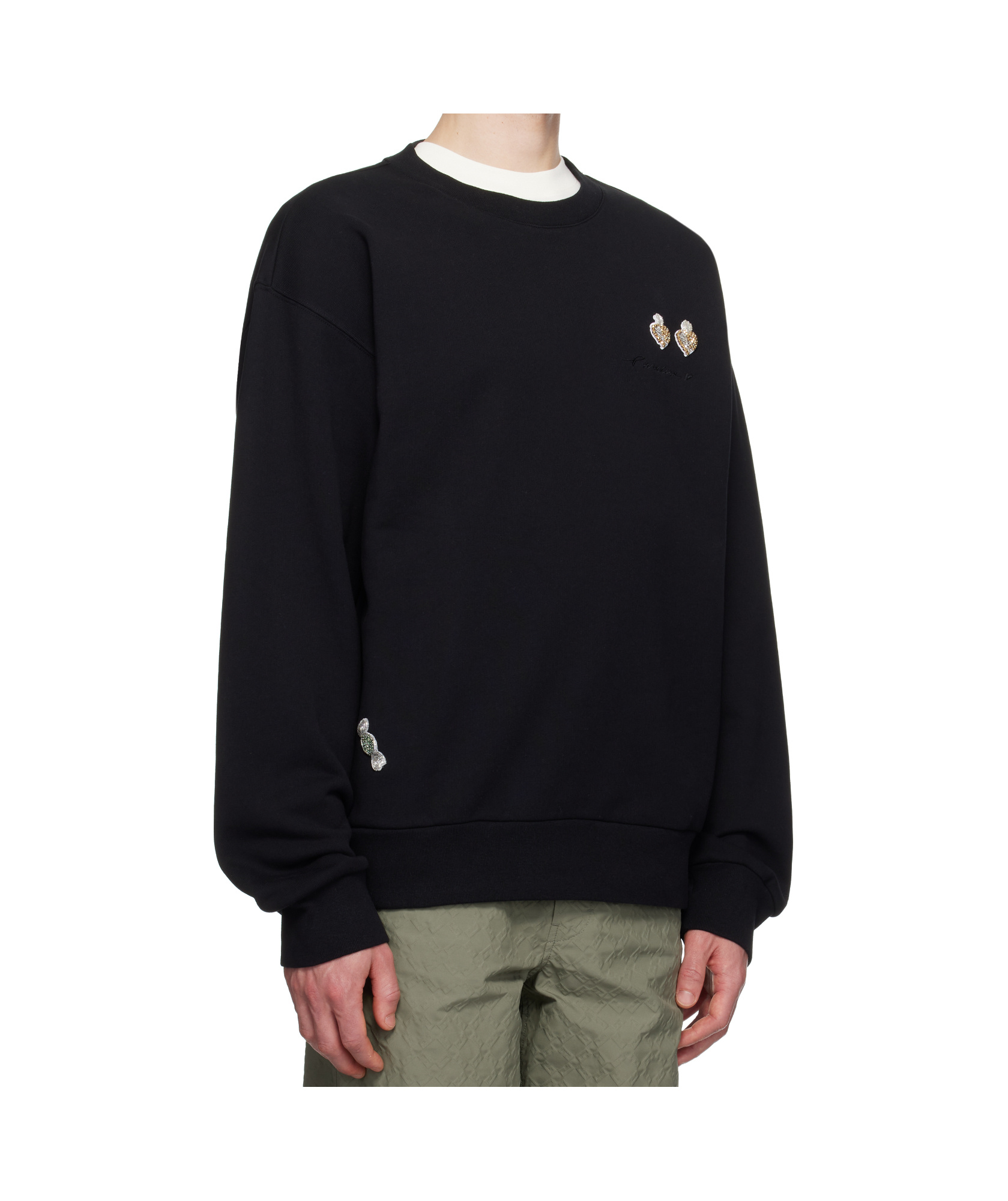 Givenchy Black Cotton Patches Sweatshirt In Black