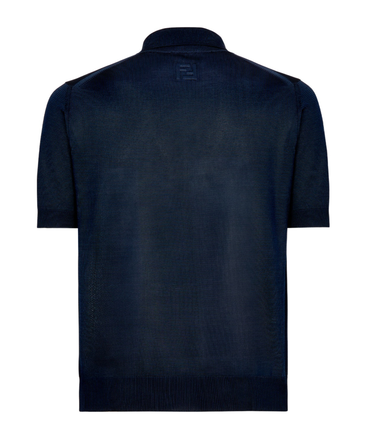 Fendi Blue Viscose Polo Shirt In Black