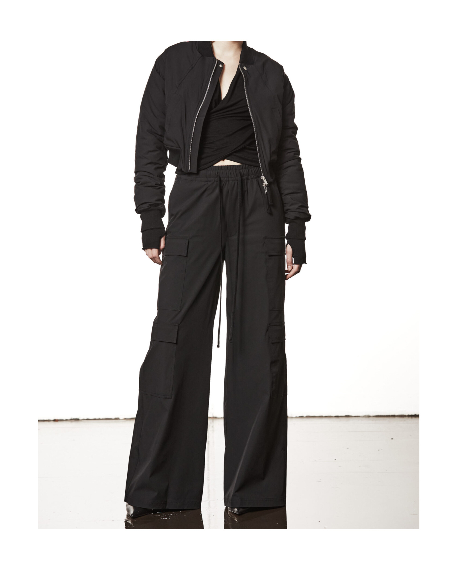 Thom Krom Long-sleeve Bomber Jacket In Black