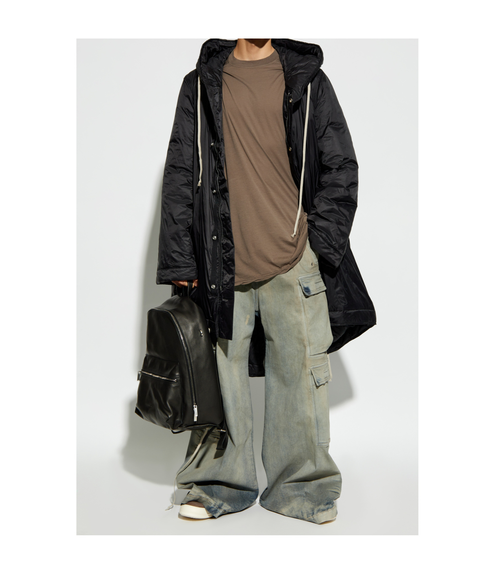 Rick Owens Drkshdw Drkshdw By Rick Owens Mid-length Black Recycled Polyamide Parka In Black