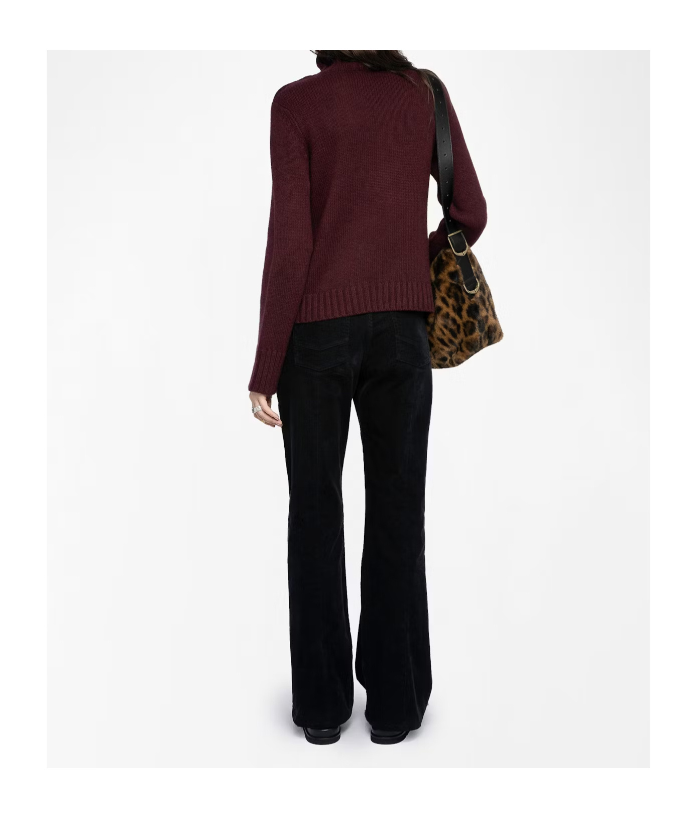 Zadig & Voltaire Turtleneck Sweater In Burgundy