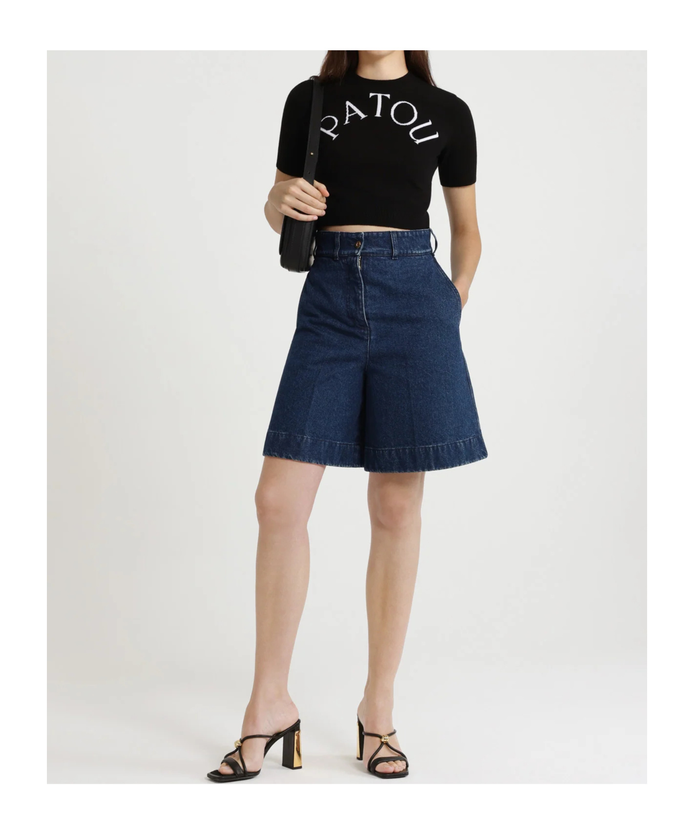 Patou Denim Bermuda In Blue