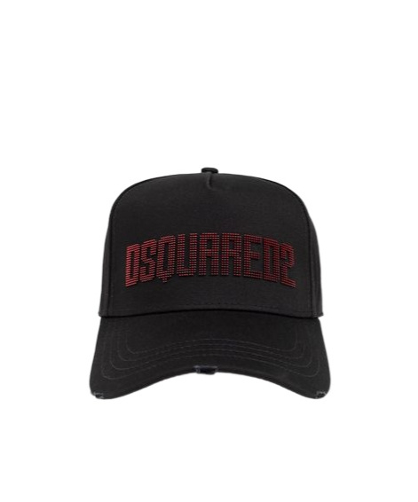 Dsquared2 Embroidered-logo Cotton Cap In Black