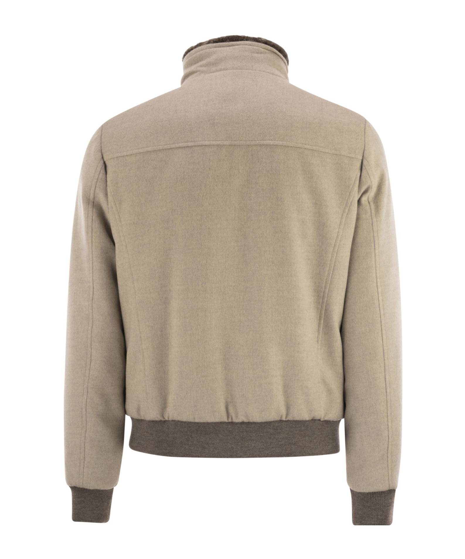 Moorer Long-sleeved Down Jacket In Brown