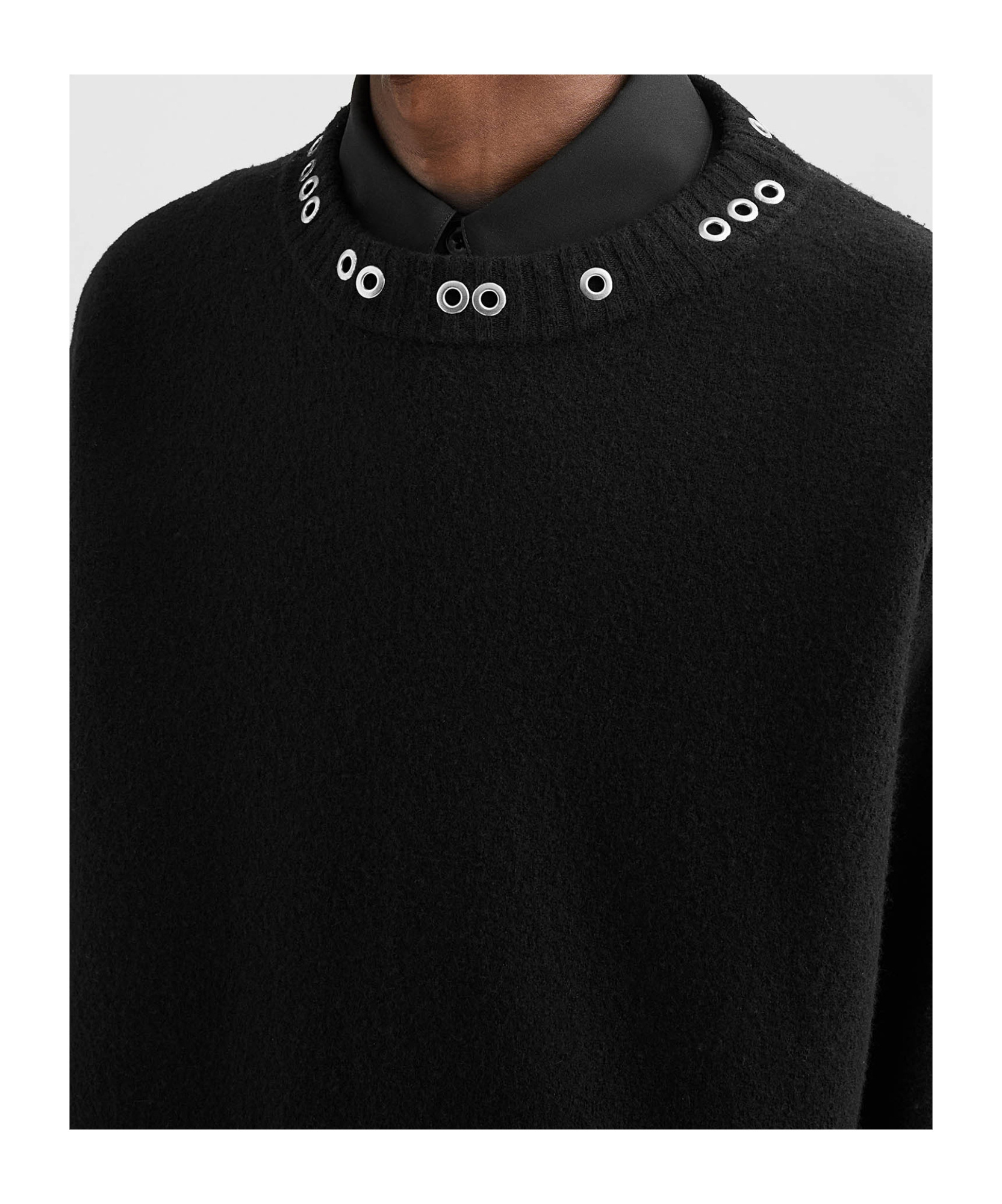 Jil Sander Crewneck Jumper With Stud Application