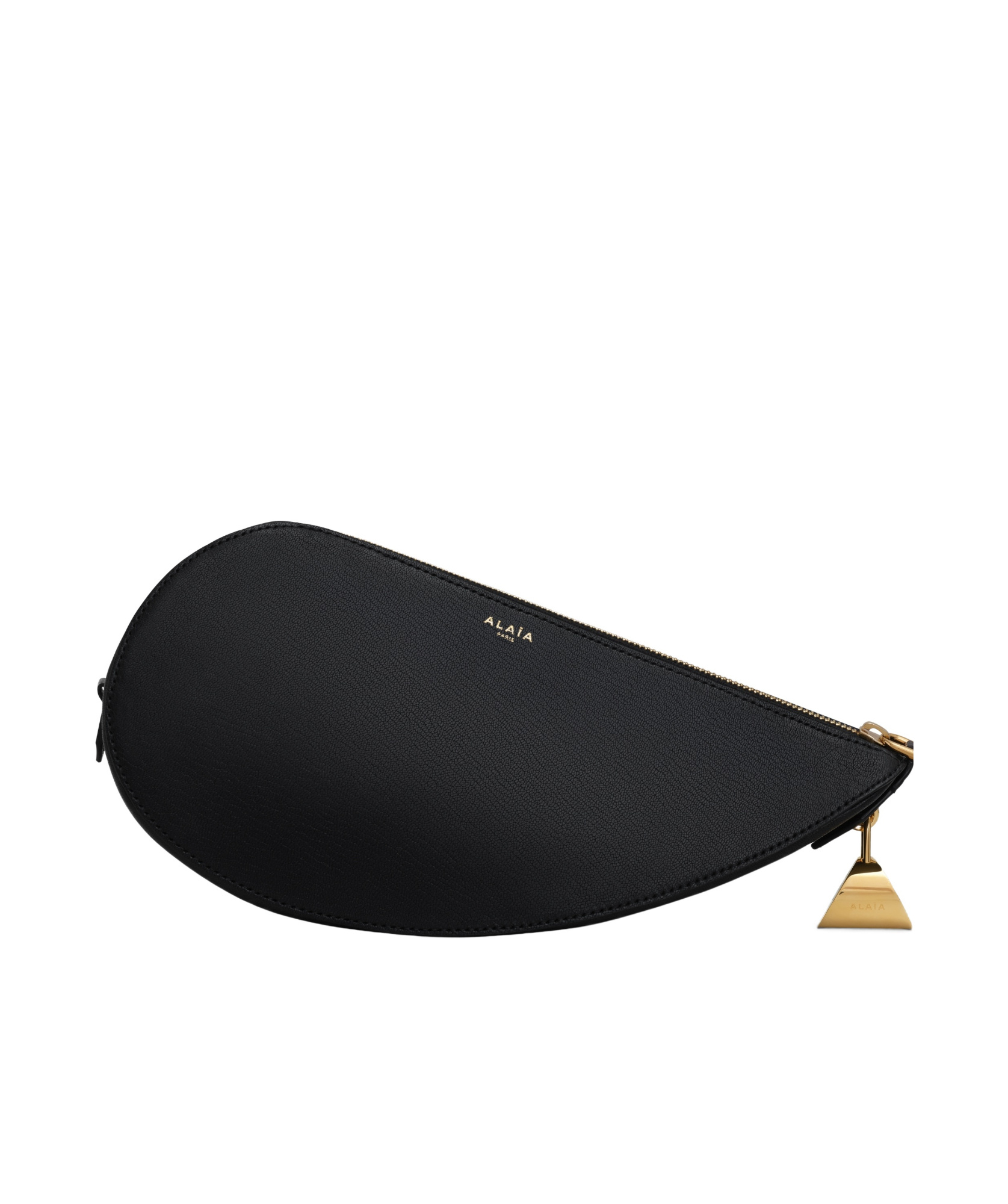 Alaïa Leather Le Demi-coeur Shoulder Bag In Black