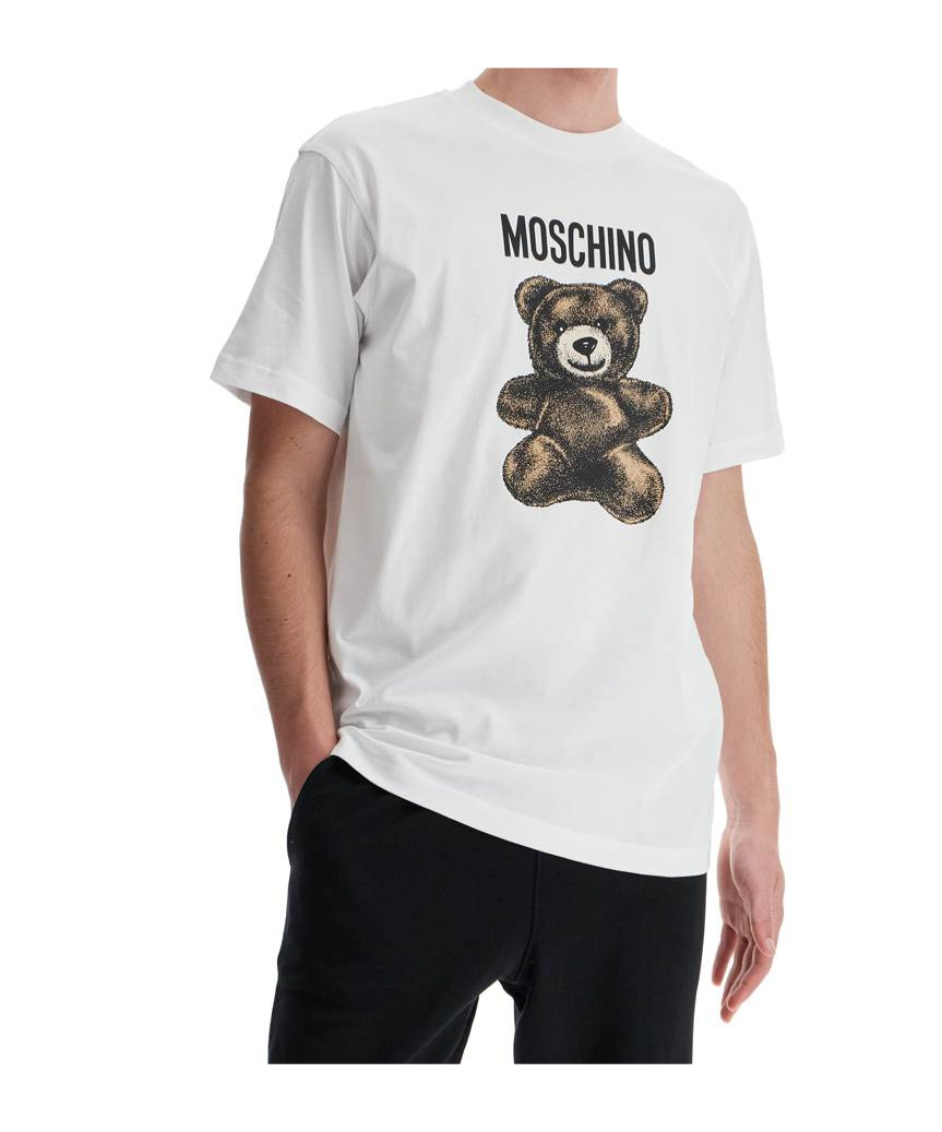 Moschino Teddy Bear Print Crewneck T-shirt In White