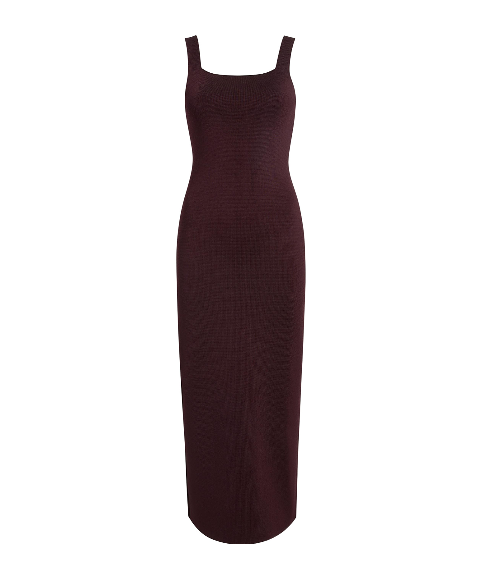 Khaite Womens Almandine Dixi Square-neck Knitted Maxi Dress Xs In Burgundy