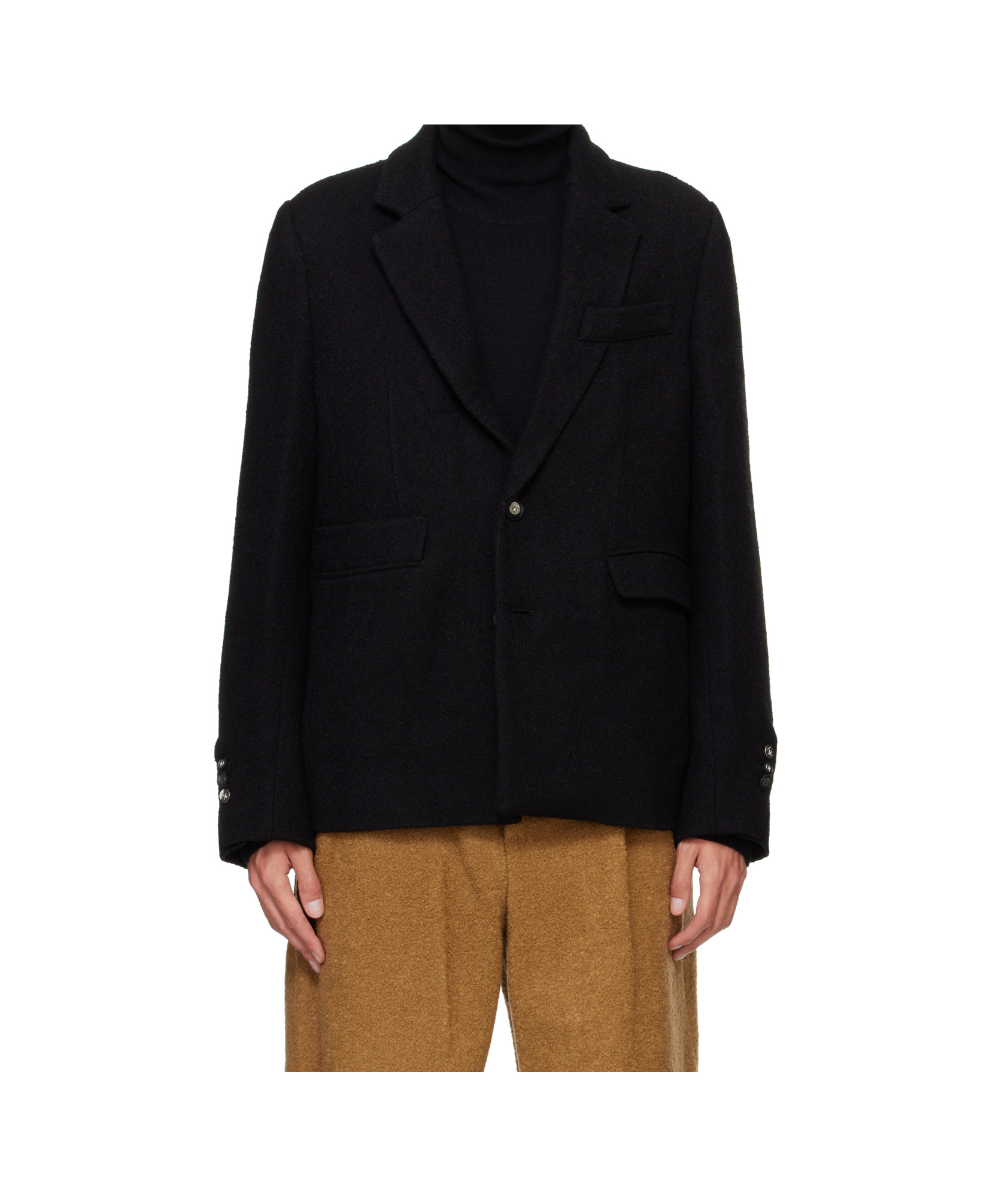 Ader Error Pleated Suit Coat In Black