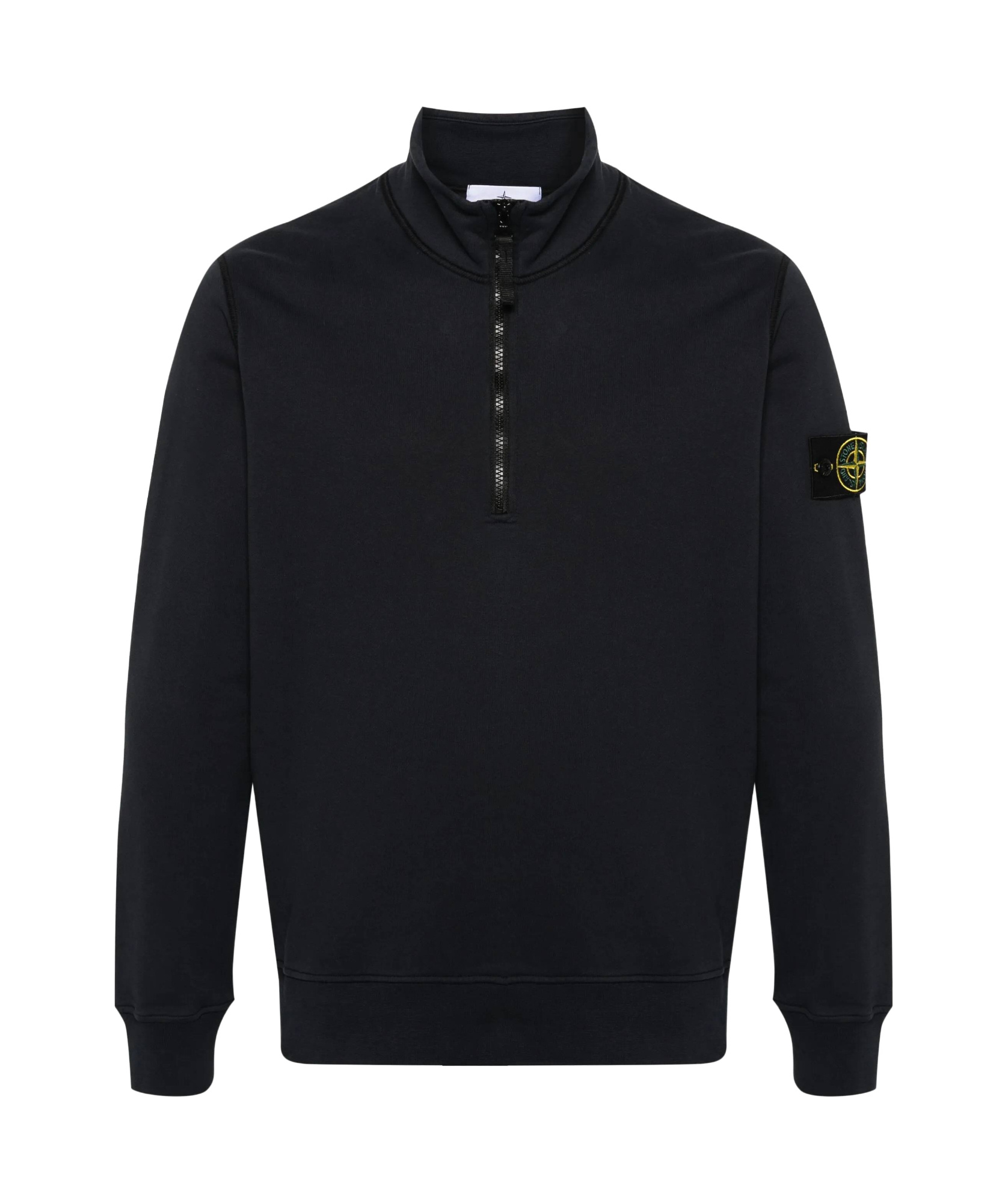 Stone Island Half-zip Wool Sweater In Blue