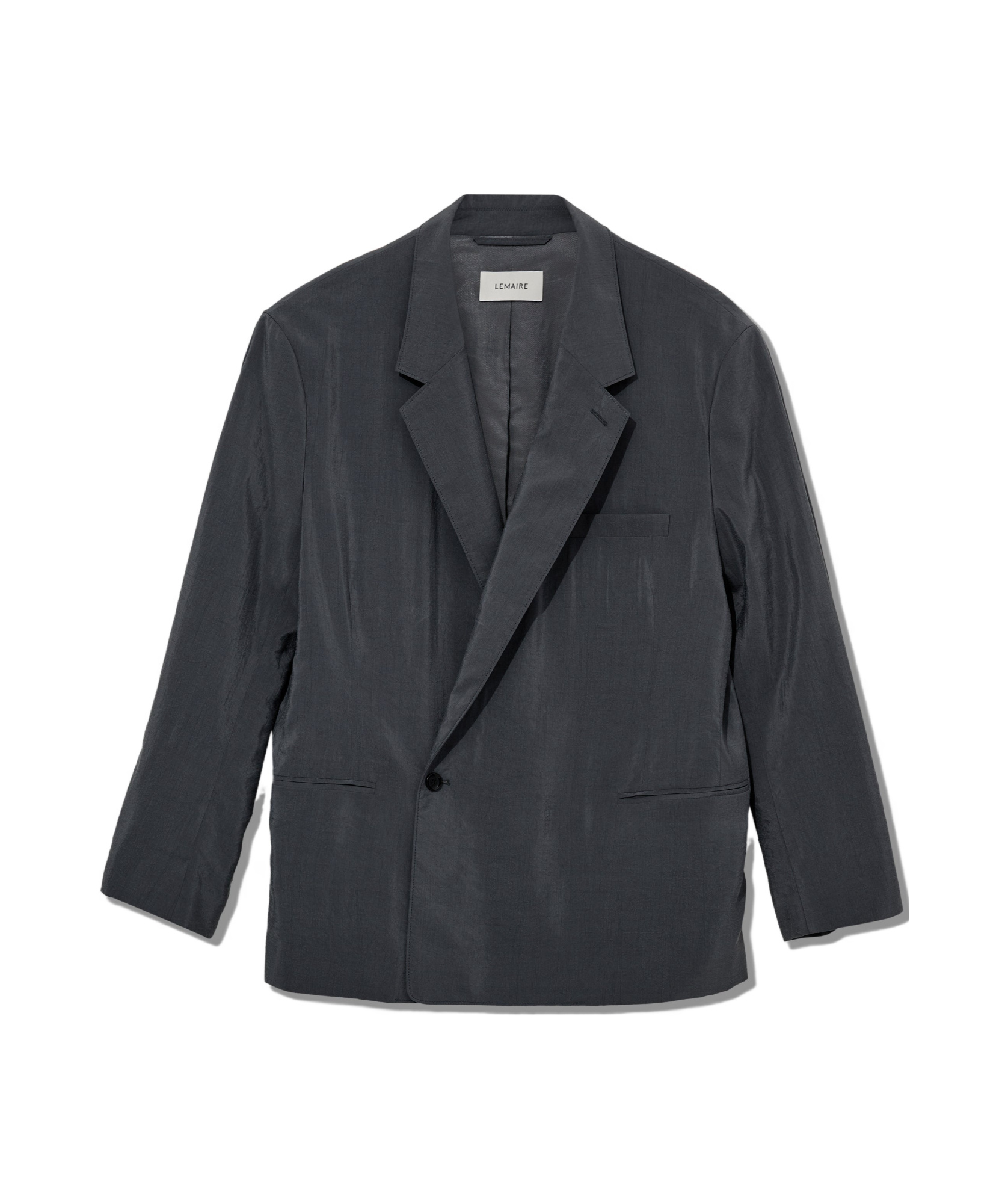 Lemaire Long-sleeved Suit Jacket In Grey