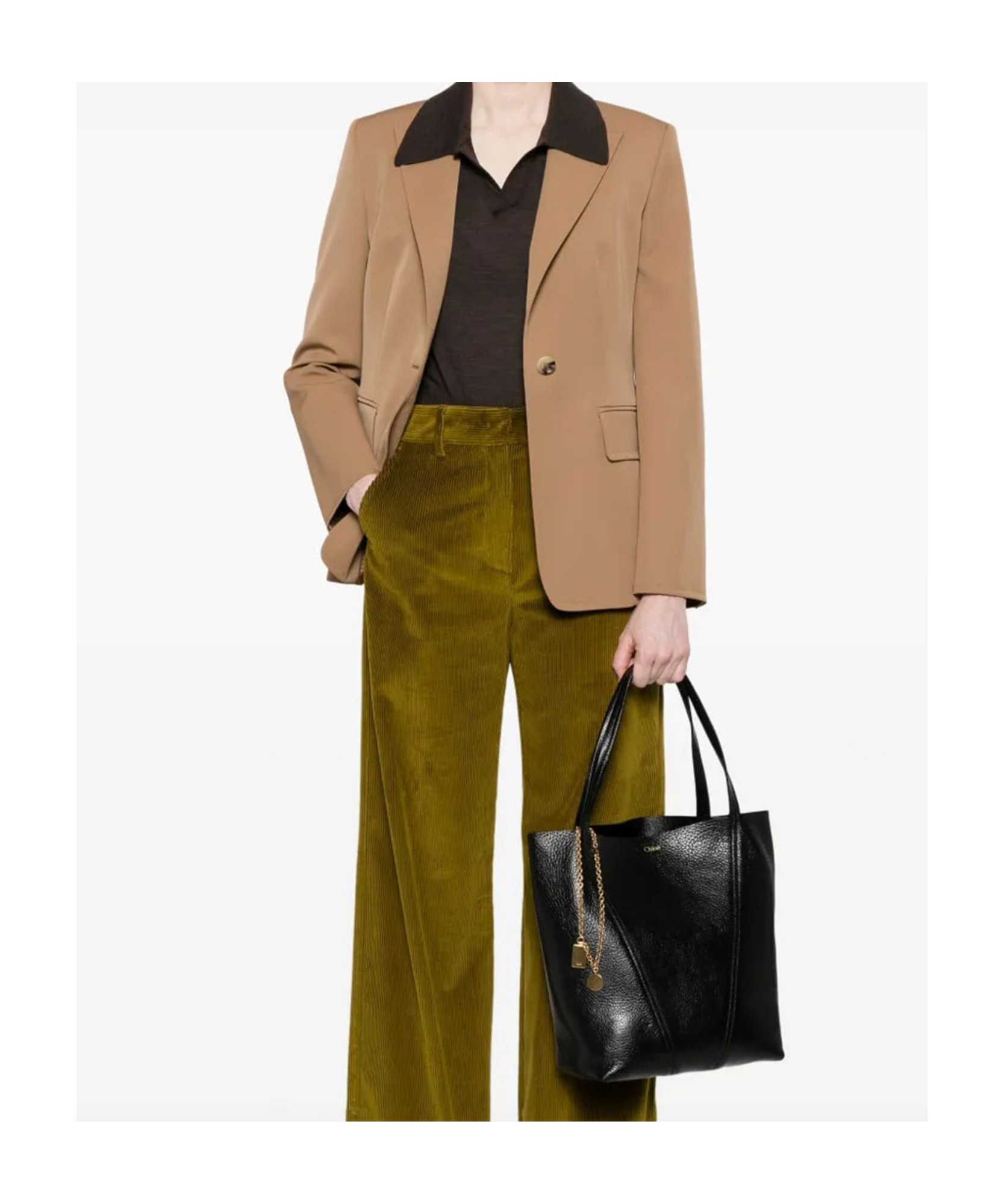 Max Mara Notched Lapels Single-breasted Jacket With Split Cuffs In Nude