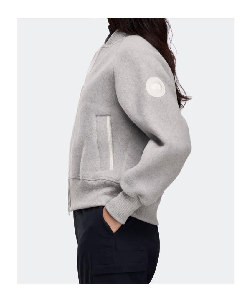 Canada Goose Sierra Zip-front Bomber Jacket In Gray